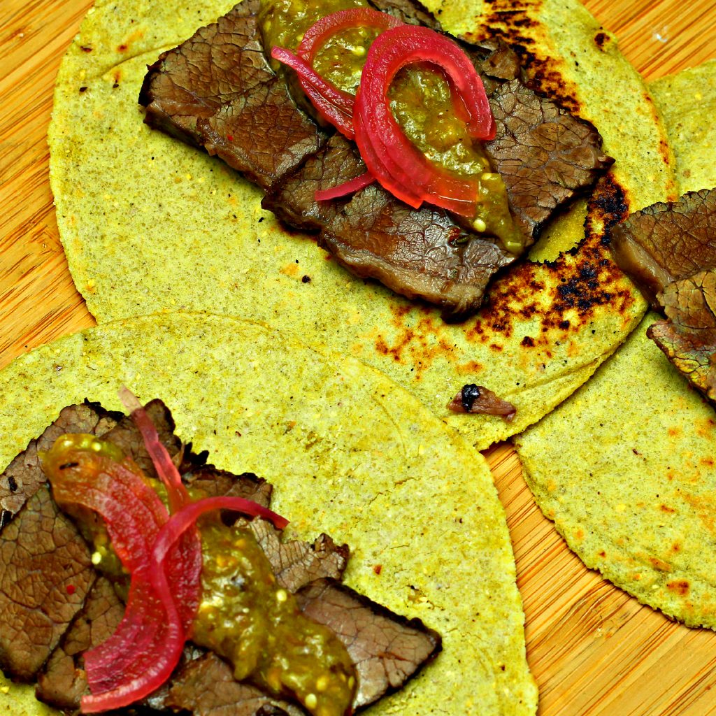 Italin Beef Tacos in Pablano Tortillas Where Carnivores and